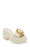 Cult Gaia Cleia Braided Jute Platform Sandal Off White at Nordstrom,