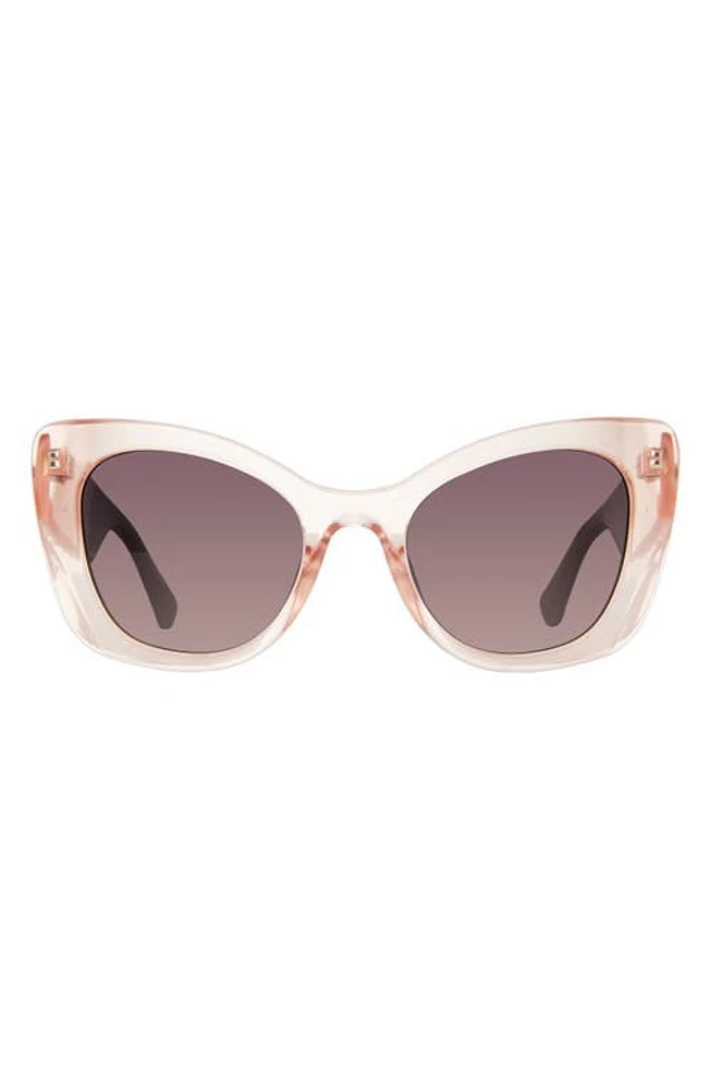 Kurt Geiger London 52mm Gradient Cat Eye Sunglasses in Light Pink/Azure Gradient at Nordstrom