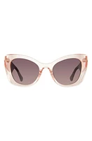 Kurt Geiger London 52mm Gradient Cat Eye Sunglasses in Light Pink/Azure Gradient at Nordstrom