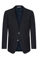 Samuelsohn Water Repellent Ice Wool Blazer Navy at Nordstrom,