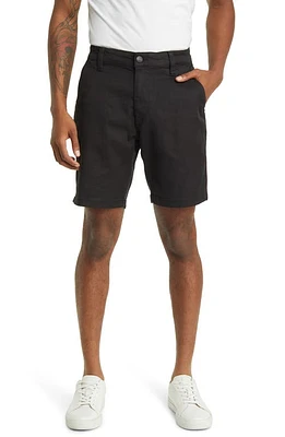 Mavi Jeans Noah Stretch Twill Flat Front Shorts Black Luxe at Nordstrom,