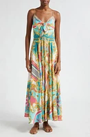 Camilla Sail Away with Me Print Silk Maxi Dress at Nordstrom, Size Large