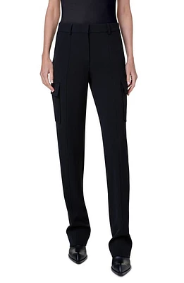 Akris Mel Stretch Wool Cargo Pants Black at Nordstrom,