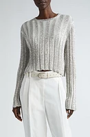 Brunello Cucinelli Sequin Rib Sweater Czf54 Grey Beige at Nordstrom,