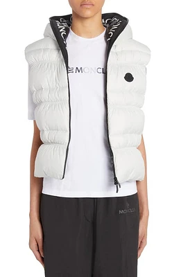 Moncler Weser Hooded Down Puffer Vest Ice at Nordstrom,