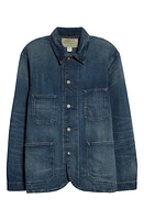 Double RL Torrington Cotton & Linen Denim Engineer Jacket Wash at Nordstrom,