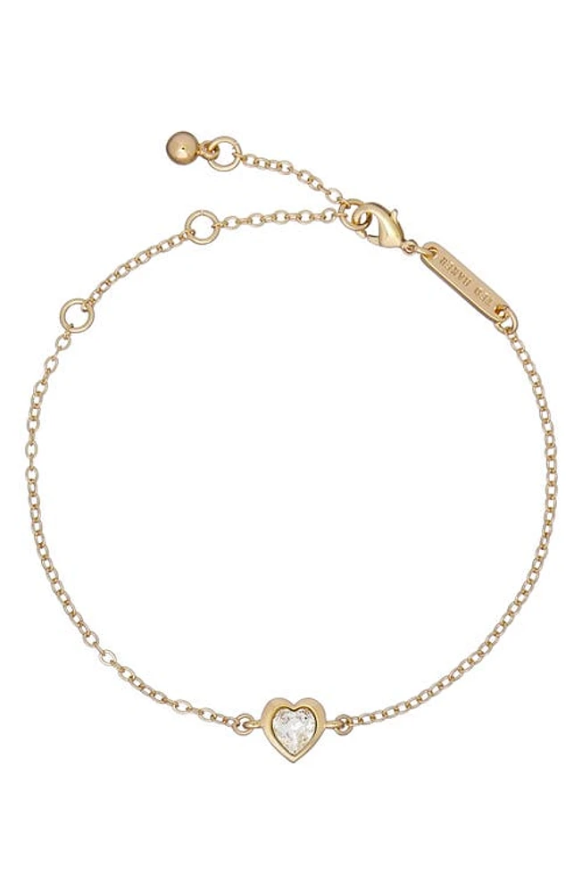 Ted Baker London Hansa Crystal Heart Bracelet in Gold Toneclear Crystal at Nordstrom