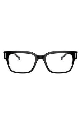 Ray-Ban Unisex 53mm Rectangular Optical Glasses in Top Black at Nordstrom