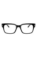 Ray-Ban Unisex 53mm Rectangular Optical Glasses in Top Black at Nordstrom