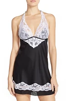 Black Bow 'Muse' Lace & Satin Backless Chemise at Nordstrom,