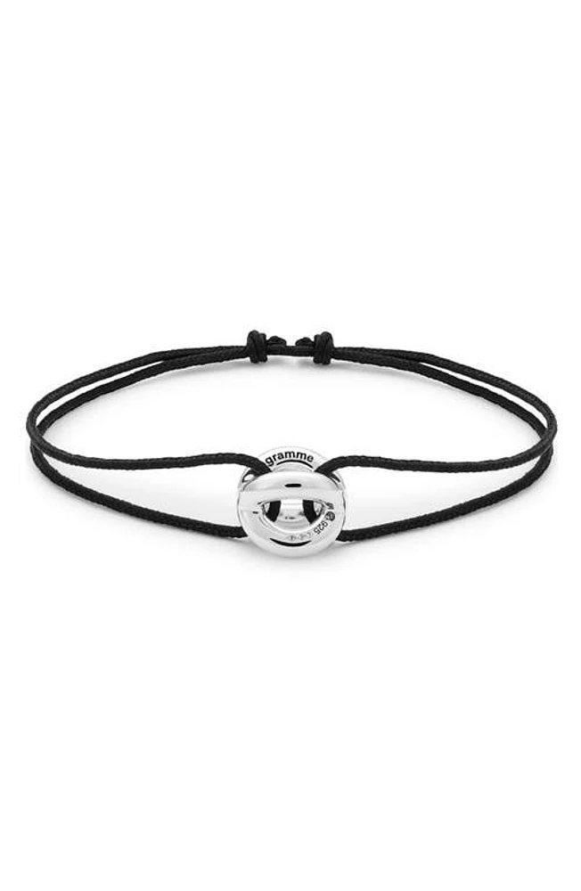 le gramme Men's 3G Sterling Silver & Cord Bracelet in Black at Nordstrom