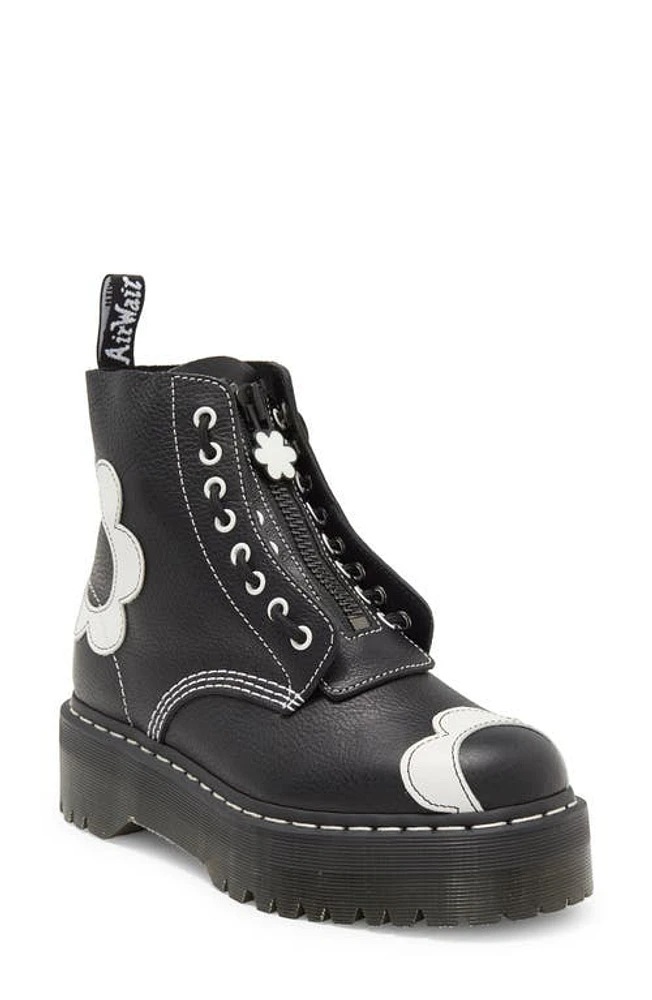 Dr. Martens Sinclair Platform Boot Black/White Pisa at Nordstrom,