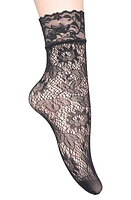 Stems Botanical Floral Fishnet Socks in Black at Nordstrom