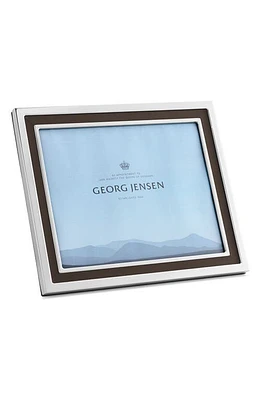 Georg Jensen Stainless Steel & Leather Picture Frame in Silver at Nordstrom