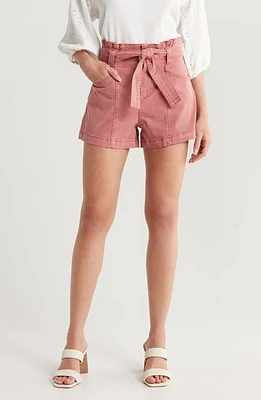 PAIGE Anessa Tie Paperbag Waist Shorts Vintage Desert Dusk at Nordstrom,