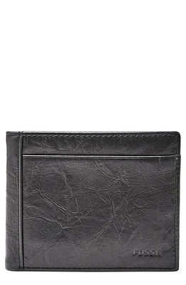 Fossil Leather Wallet in Black at Nordstrom