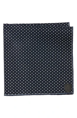 CLIFTON WILSON Polka Dot Cotton Pocket Square in Navy at Nordstrom