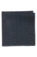 CLIFTON WILSON Polka Dot Cotton Pocket Square in Navy at Nordstrom