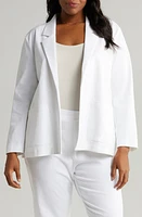 Eileen Fisher Organic Cotton Blend Blazer White at Nordstrom,