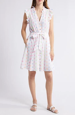 Hatley Dot Godet Shirtdress White at Nordstrom,