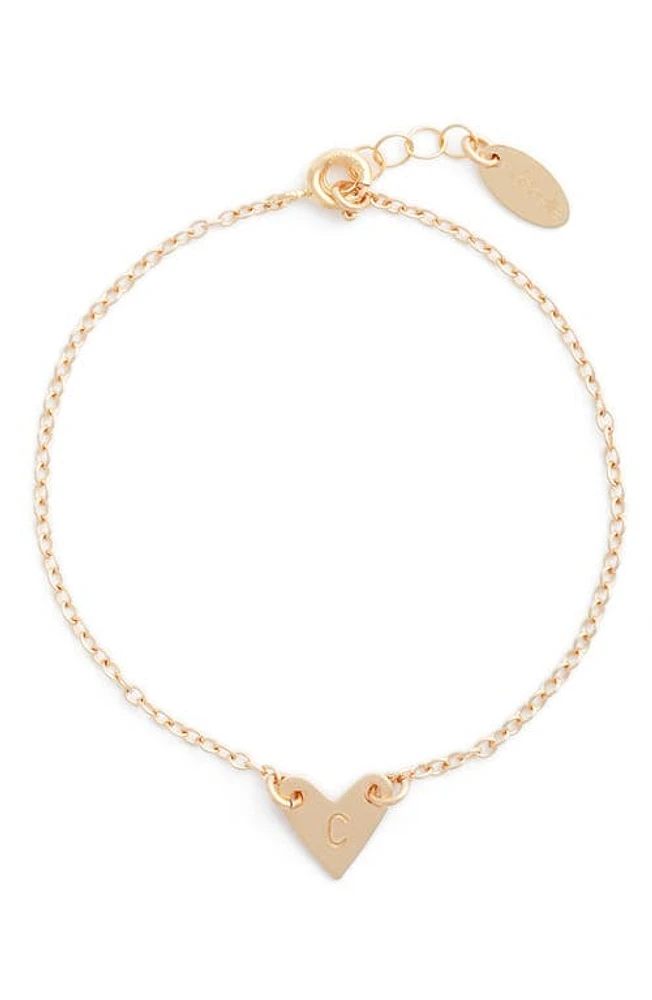 Nashelle Initial Heart Bracelet in Gold-C at Nordstrom