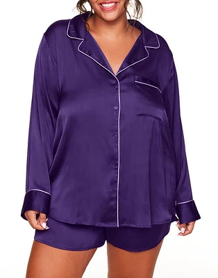 Adore Me Sammi Pajama Set Dark Purple at Nordstrom,