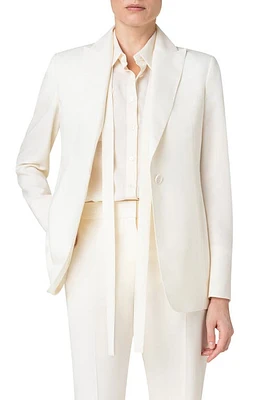 Akris Martin Cool Wool Blend Blazer 011-Ecru at Nordstrom,