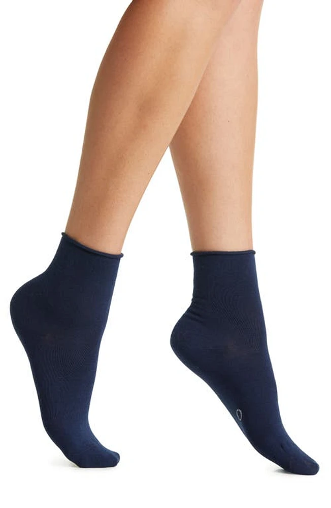 Oroblu Organic Cotton Blend Ankle Socks in Blue at Nordstrom