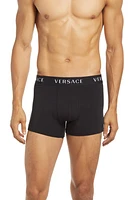 Versace 2-Pack Logo Trunks Nero-Nero at Nordstrom,