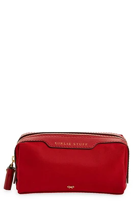 Anya Hindmarch Girlie Stuff ECONYL Recycled Nylon Cosmetics Case in Red at Nordstrom