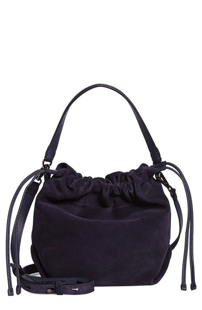 Brunello Cucinelli Suede Bucket Bag in C8901 Night Sky at Nordstrom