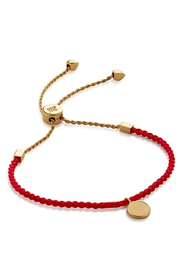 Monica Vinader Linear Disc Friendship Chain Bracelet in 18Ct Gold Vermeil On Sterling at Nordstrom