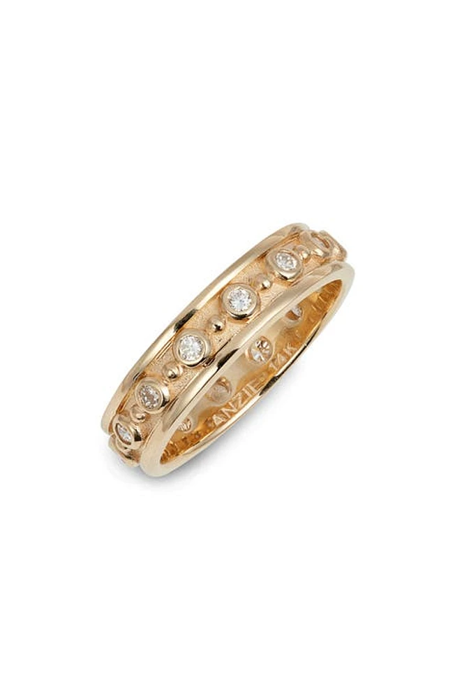 Anzie Dew Drops Marine Band Ring in Gold/Diamond at Nordstrom, Size 7