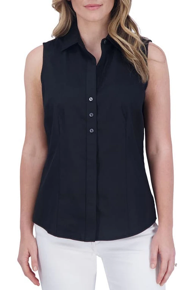 Foxcroft Ashley Sleeveless Button-Up Shirt at Nordstrom,