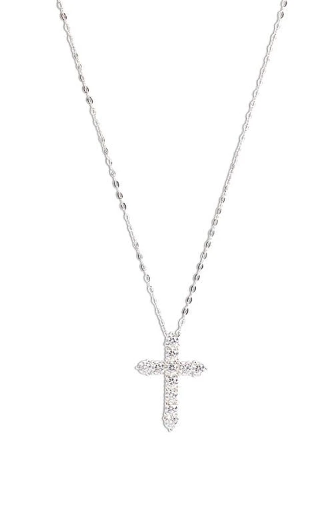 Nadri Cross Pendant Necklace in Silver at Nordstrom