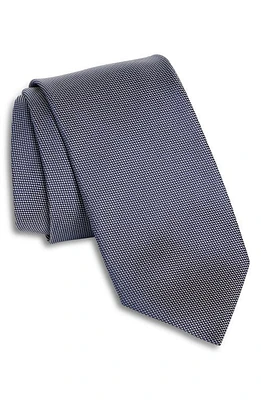 ZEGNA TIES Microchevron Silk Tie in Navy at Nordstrom