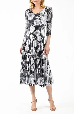 Komarov Charmeuse & Chiffon A-Line Dress Chrysanthemum at Nordstrom,