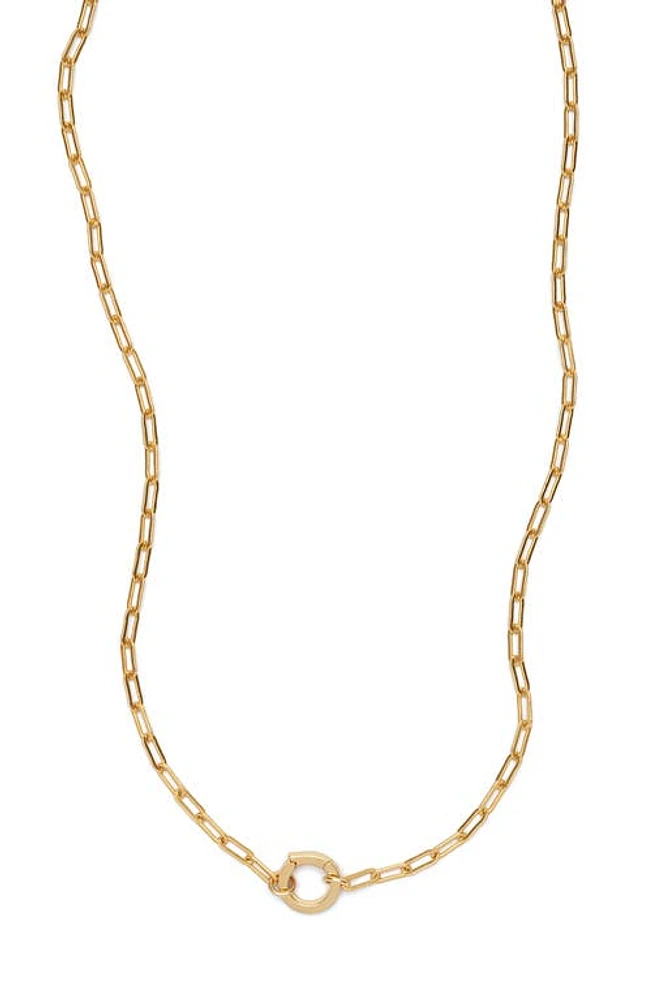 MADE BY MARY Jude Link Lock Necklace in Gold at Nordstrom, Size 18