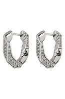 Luv AJ Pavé Cuban Link Hoop Earrings in Silver at Nordstrom