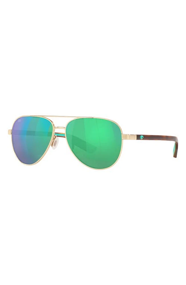 Costa Del Mar Peli 57mm Polarized Pilot Sunglasses in Gold at Nordstrom