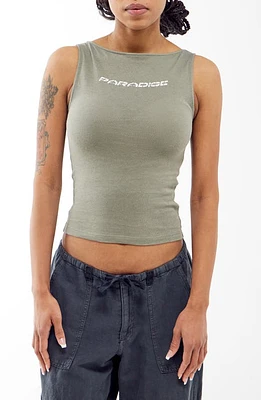 BDG Urban Outfitters Paradise Boatneck Tank Sage at Nordstrom,