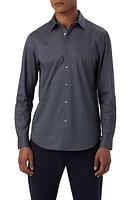 Bugatchi James OoohCotton Microprint Button-Up Shirt Navy at Nordstrom,