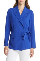 Misook Side Tie Blazer Satin Sky at Nordstrom,