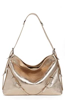 Givenchy Medium Voyou Metallic Leather Hobo Bag in Dusty Gold at Nordstrom