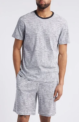 Daniel Buchler Stripe Cotton Pajama T-Shirt Navy at Nordstrom,