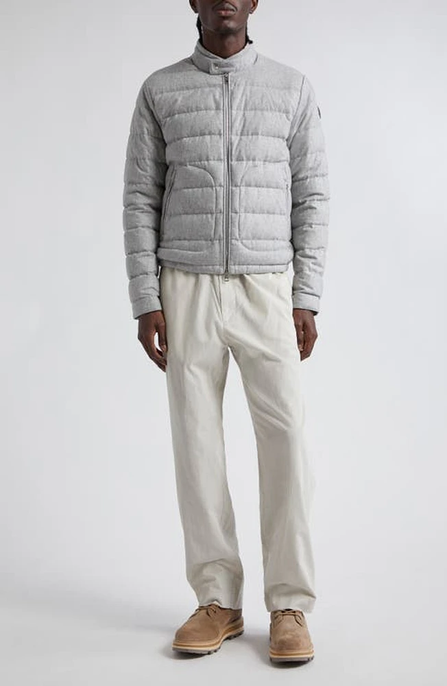 Moncler Acorus Down Jacket Pale Gray Melange at Nordstrom,