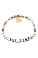 Little Words Project Amethyst Dreams Custom Beaded Stretch Bracelet in White Lilac at Nordstrom