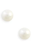 Nordstrom Imitation Pearl Stud Earrings in White- Silver at Nordstrom