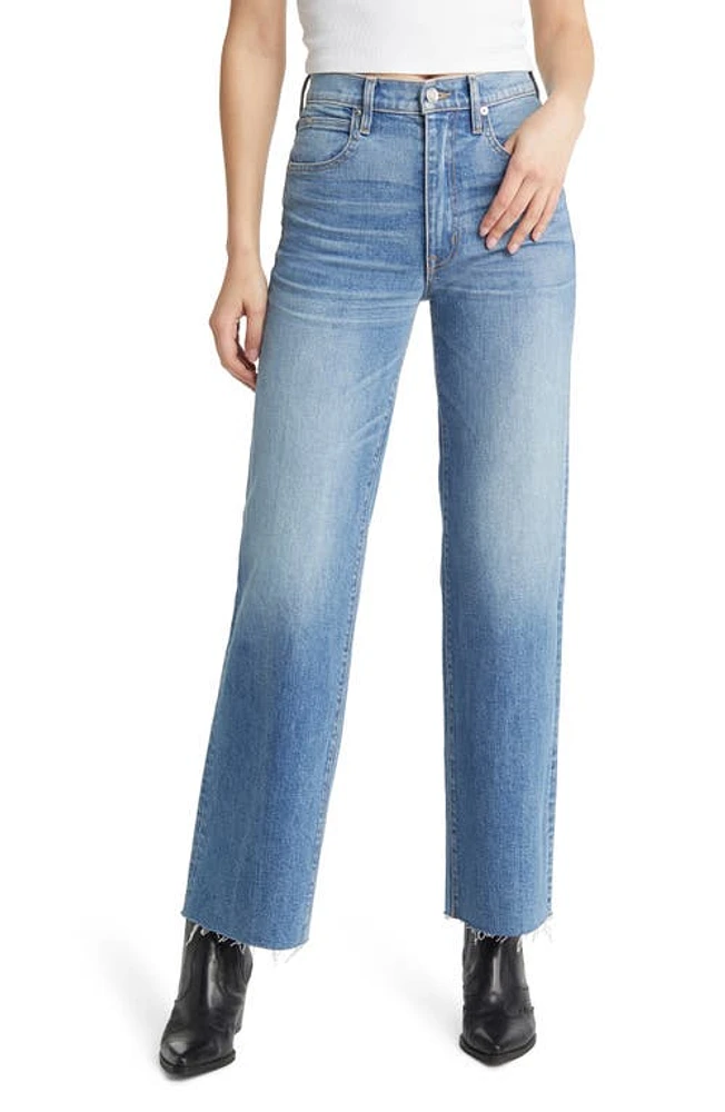 SLVRLAKE Grace High Waist Raw Hem Wide Leg Jeans at Nordstrom,