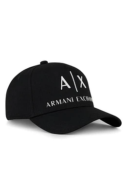 Armani Exchange Classic Embroidered Logo Baseball Cap in Black at Nordstrom